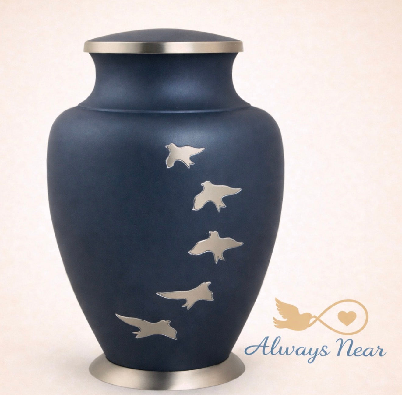 Wings Above – Bronze Bird Engraved Urn