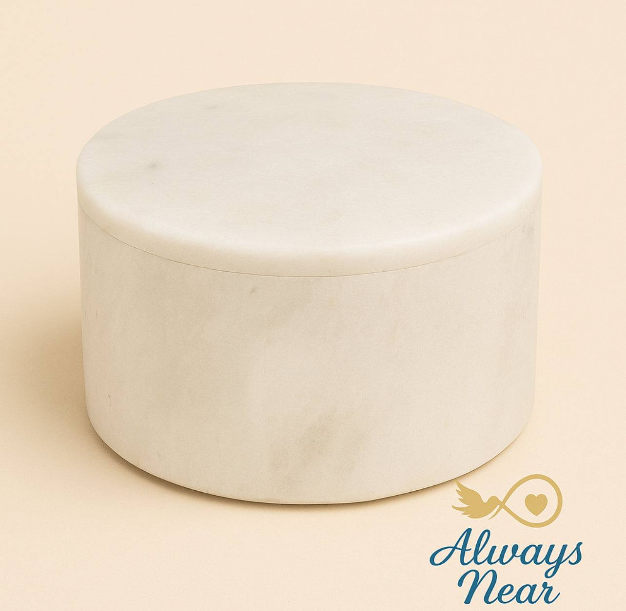 Sacred Light – White Marble Keepsake Box