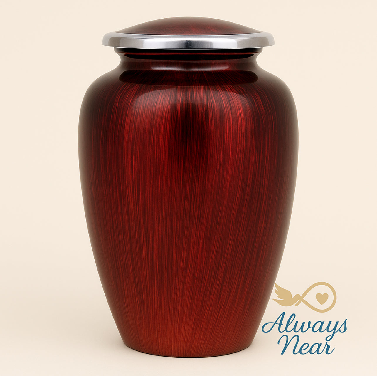 Crimson Echo – Enamel Reflection Urn