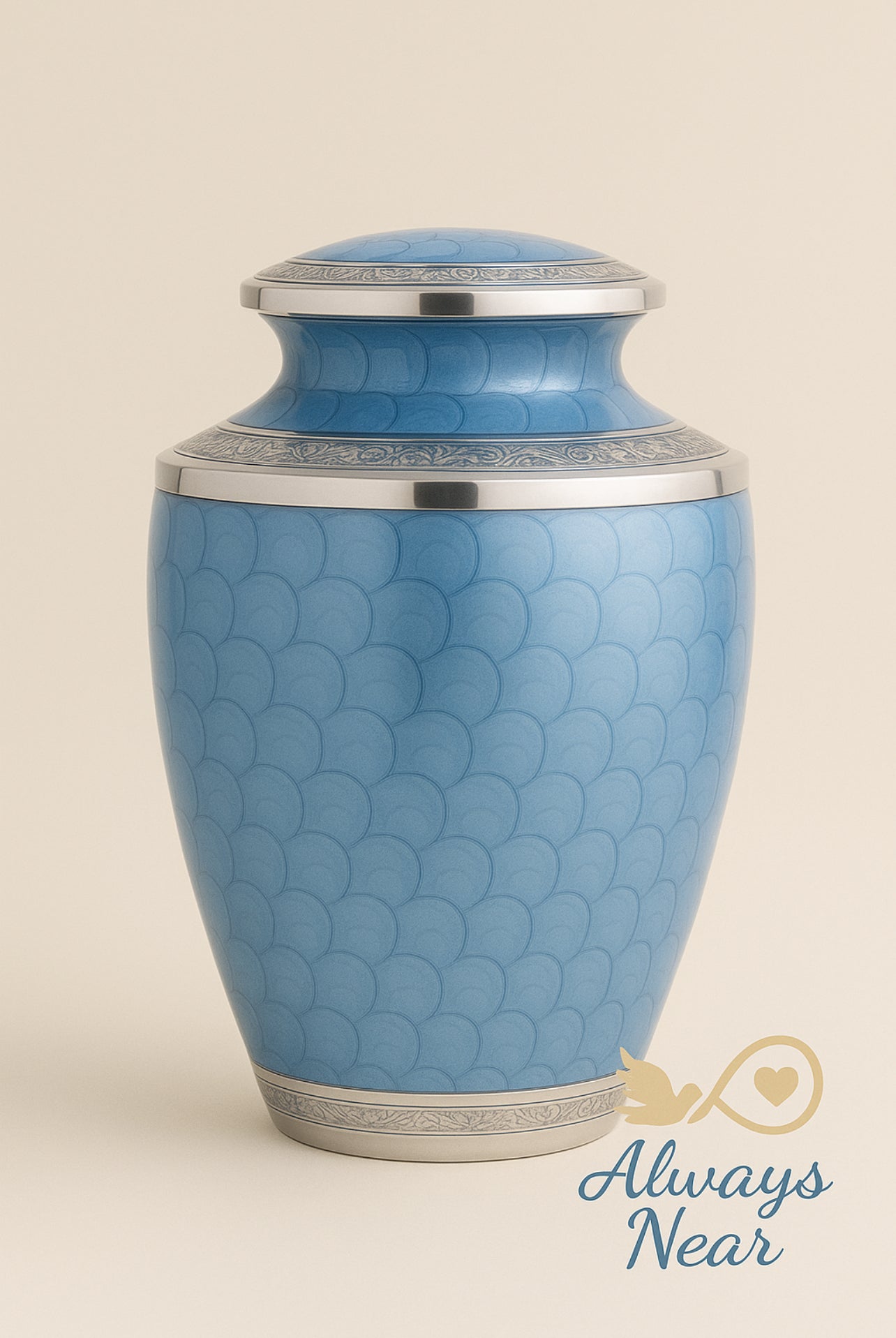 Blue Serenity Ripple Urn