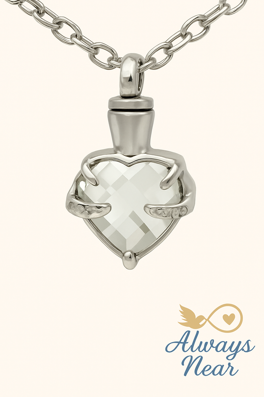 Halcyon Clarity Heart Cremation Necklace