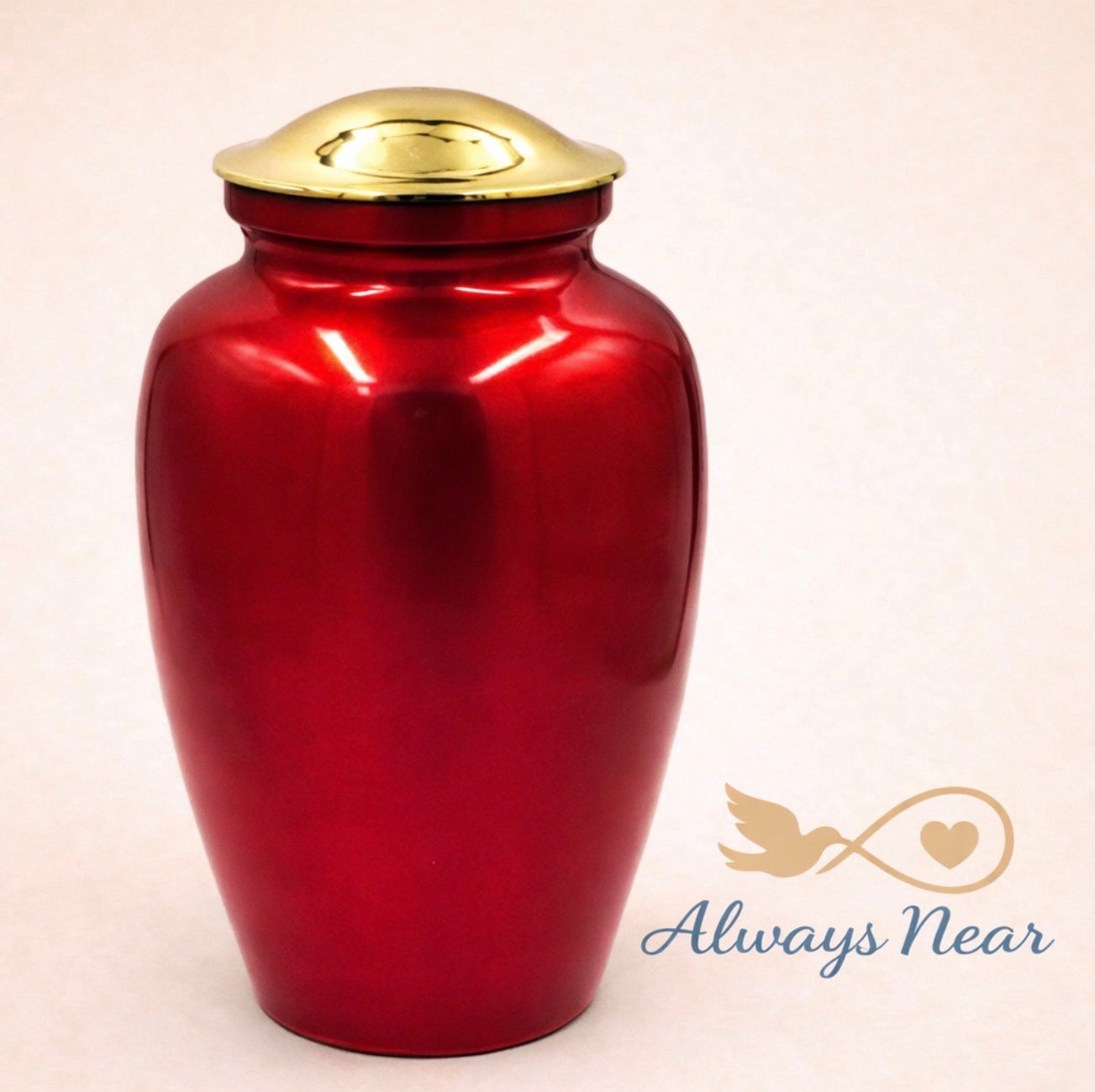 Crimson Grace – Polished Brass Memorial Urn