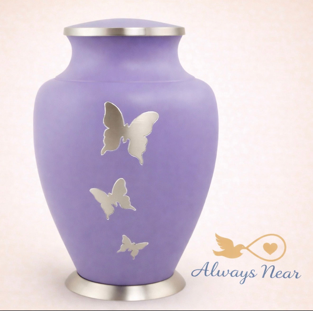 Lavender Skies – Butterfly Brass Urn