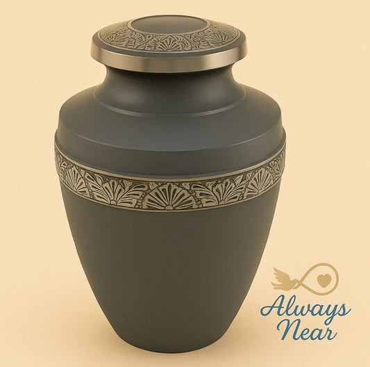 Elysian Grace – Grecian Pewter Full-Size Urn