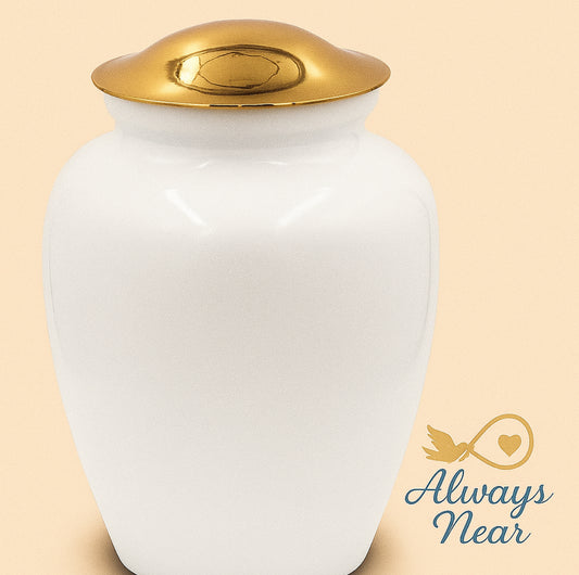 Ivory Light – Ice White Cremation Urn