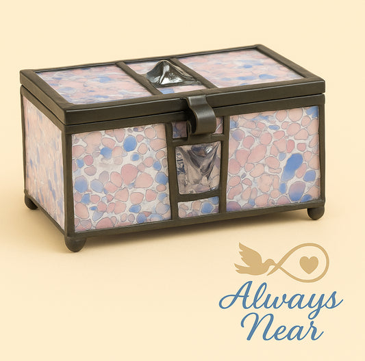 Orchid Bloom – Handcrafted Glass Keepsake Chest