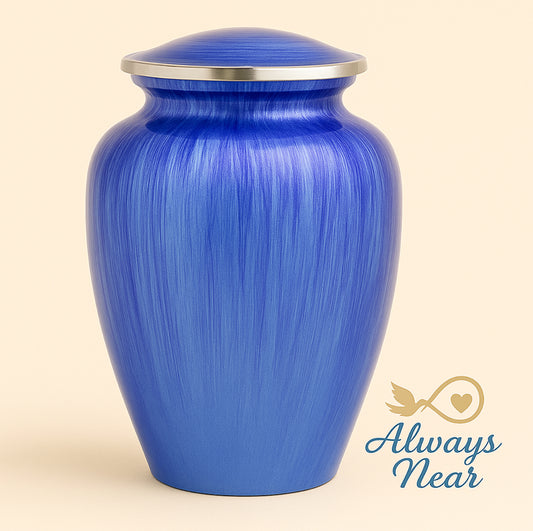 Skyveil – Light Blue Reflective Cremation Urn
