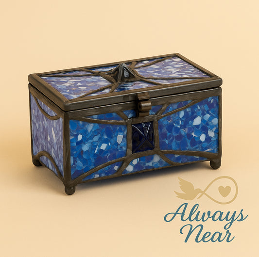 Celestial Sapphire – Glass Keepsake Chest