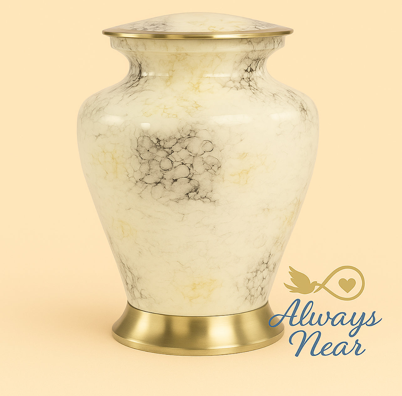 Ivory Glen – White Marble Cremation Urn
