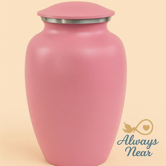 Blush Serenity – Classic Pink Cremation Urn