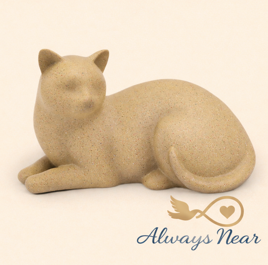 Cozy Companion – Fawn Cat Cremation Urn
